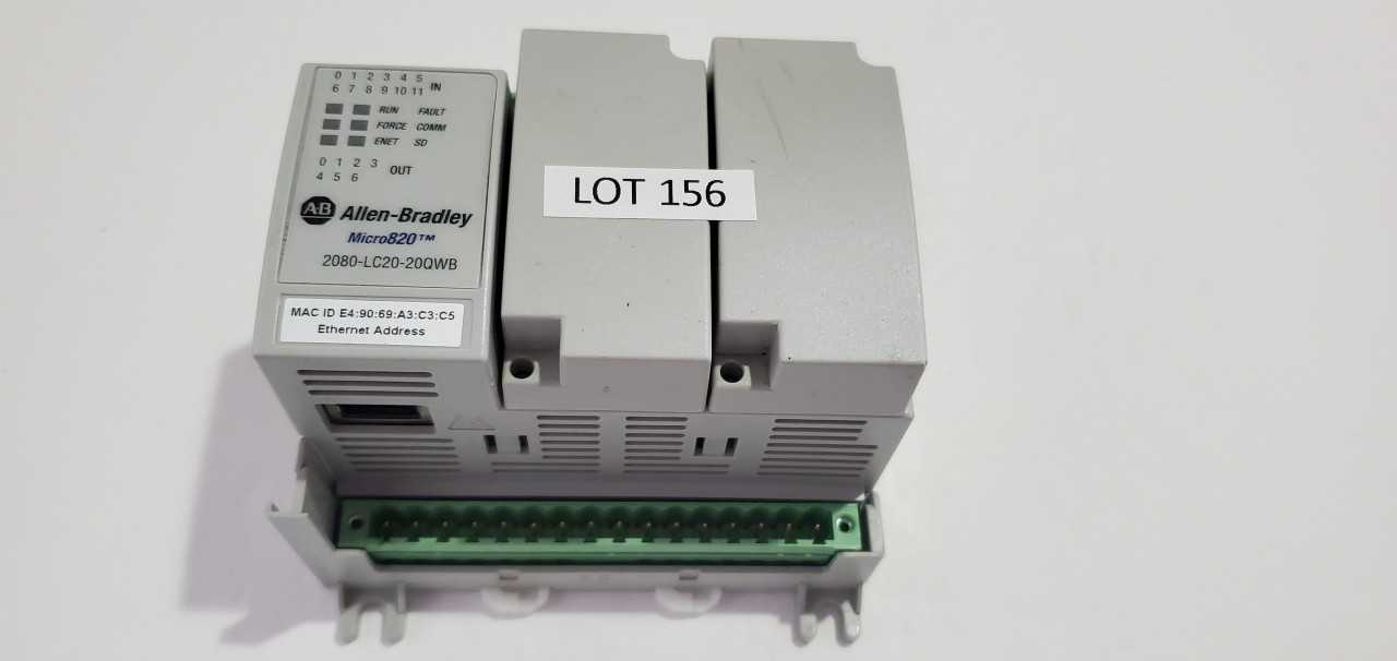 Allen Bradley Micro 820 2080-LC20-20QWB PLC - AUTOMATION & CONTROLS Allen Bradley Micro 820 2080-LC20-20QWB PLC - AUTOMATION & CONTROLS