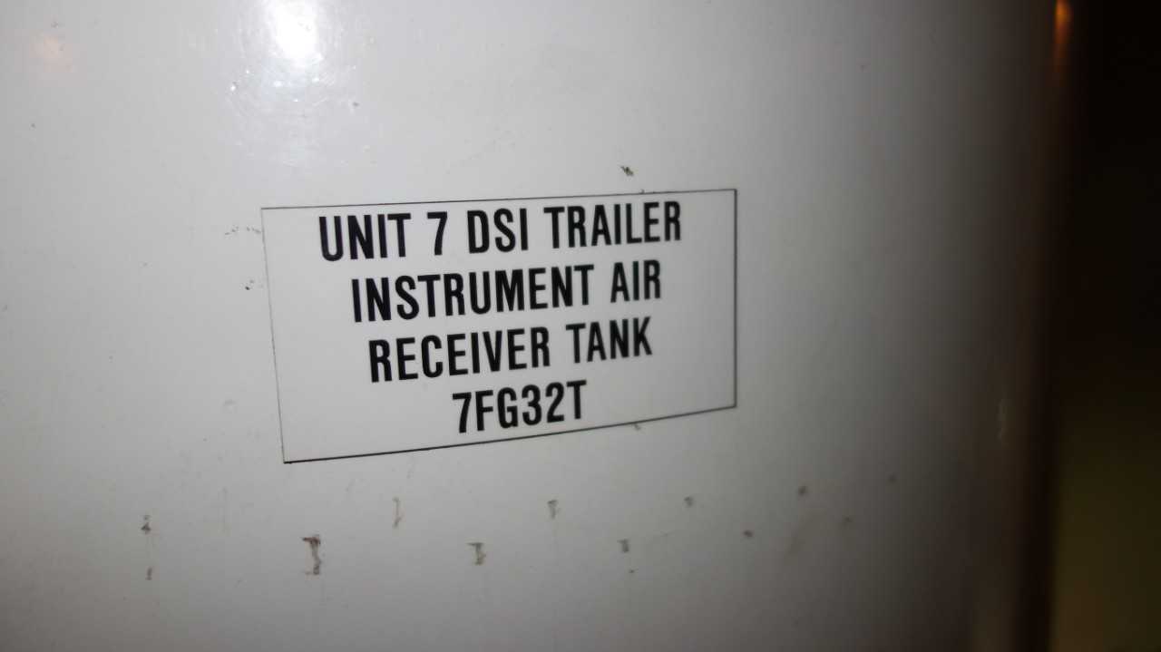 DSI TRAILER INSTRUMENT AIR RECEIVER 200PSI TANK - PROCESS EQUIPMENT