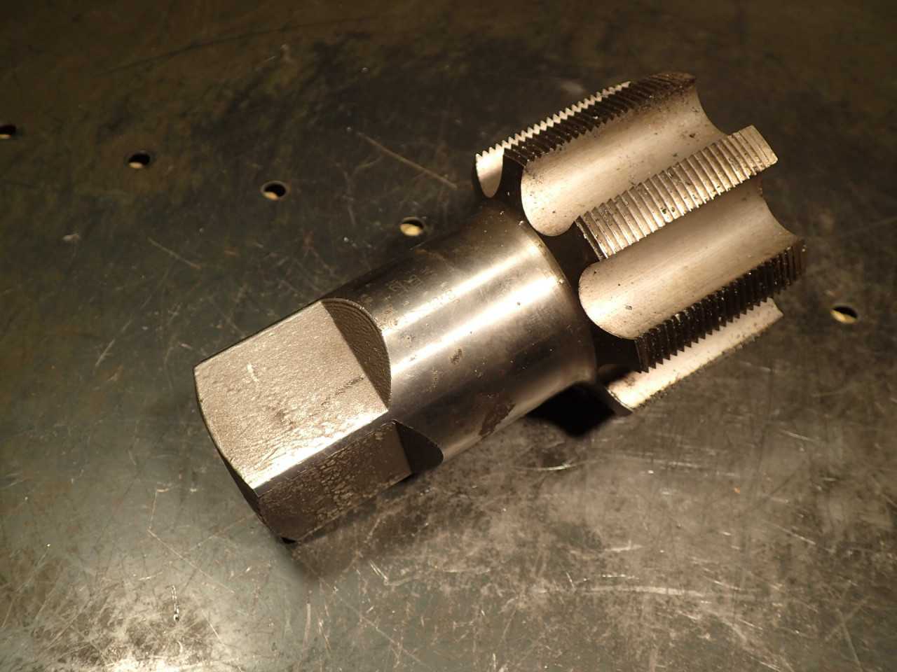 3-1/4" -12N 8-Flute Hand Thread Tap: 8-Flute, 2" Long Flutes, Yugoslavia Made - MACHINING ACCESSORIES & TOOLING