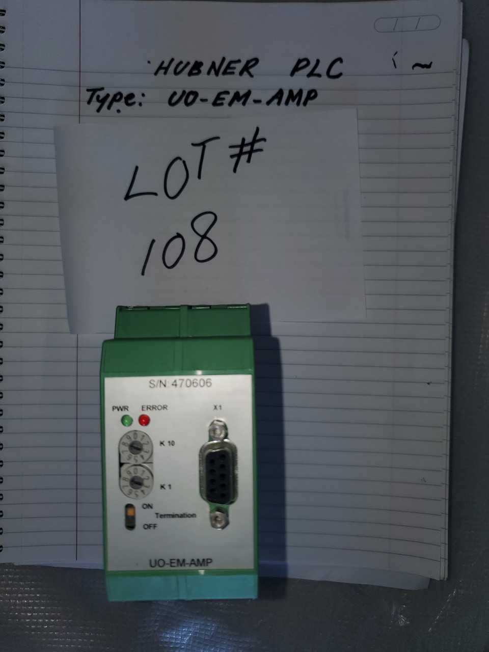 HUBNER PLC TYPE UO-EM-AMP - AUTOMATION & CONTROLS