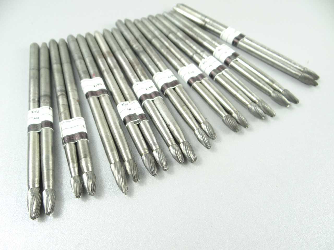 Lot of 22 Long Shank Carbide Head Burrs - MACHINING TOOLING & PARTS