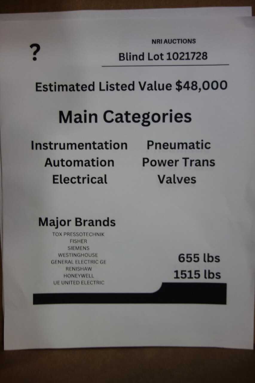 BLIND LOT OF MIXED MRO - INDUSTRIAL PARTS