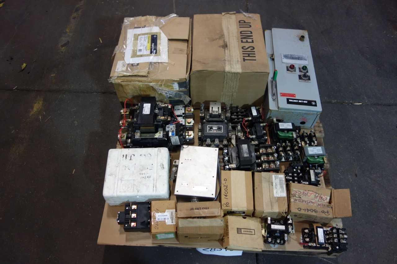 1 PALLET OF ASSORTED FULL VOLTAGE STARTERS, MANUAL MOTOR STARTERS- GENERAL ELECTRIC - MOTOR STARTERS