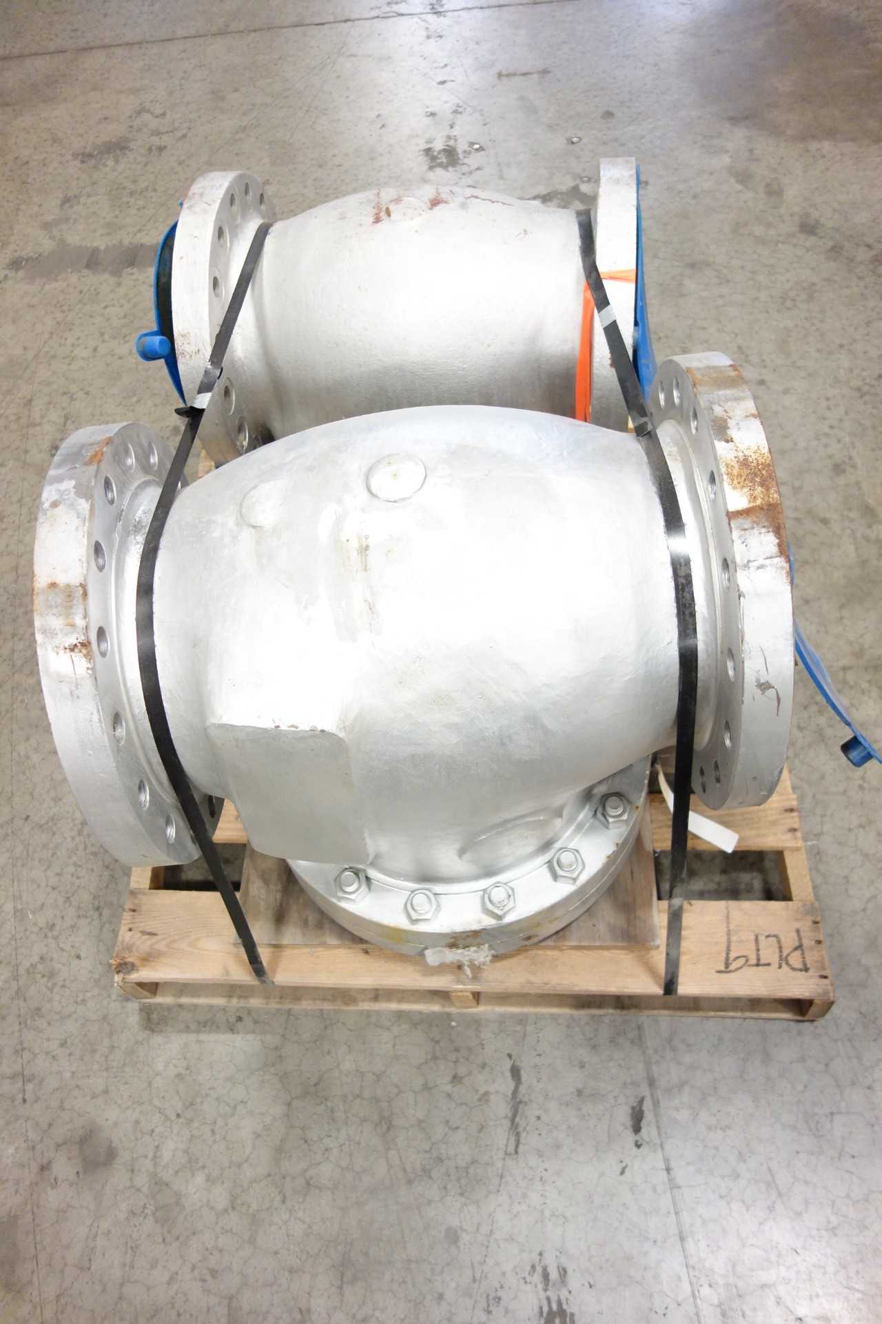 LOT OF 2 ASSORTED FLANGED CHECK VALVES - CHECK VALVE