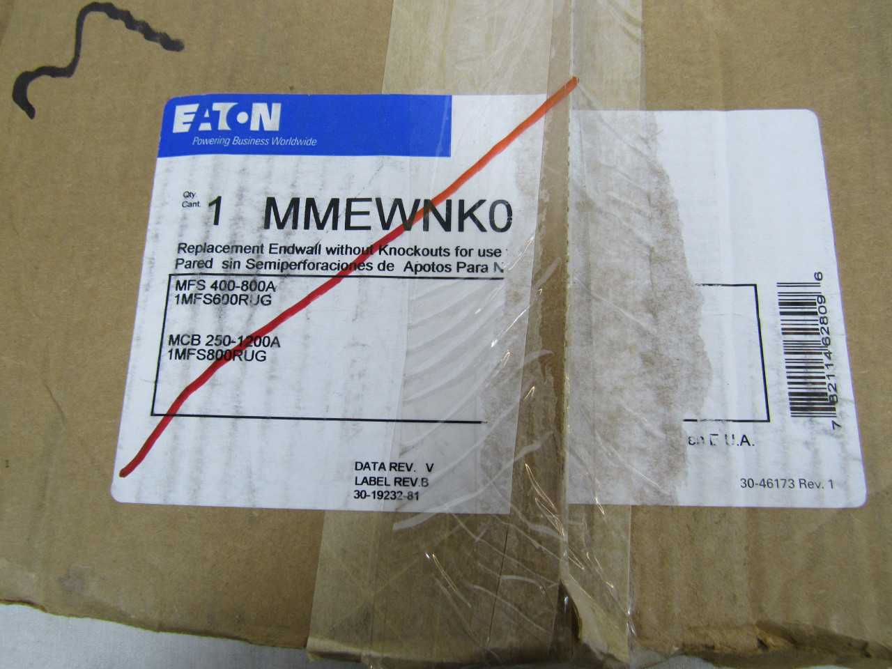 (1) Eaton MMEWNK0 Meter Accy Endwall - ELECTRICAL COMPONENTS (1) Eaton MMEWNK0 Meter Accy Endwall - ELECTRICAL COMPONENTS