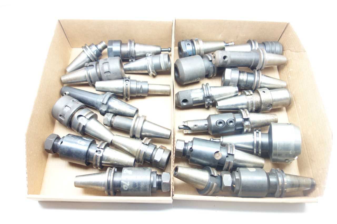 LOT OF ASSORTED CAT40 TOOL HOLDERS - PARLEC - ELECTRIC POWER TOOLS
