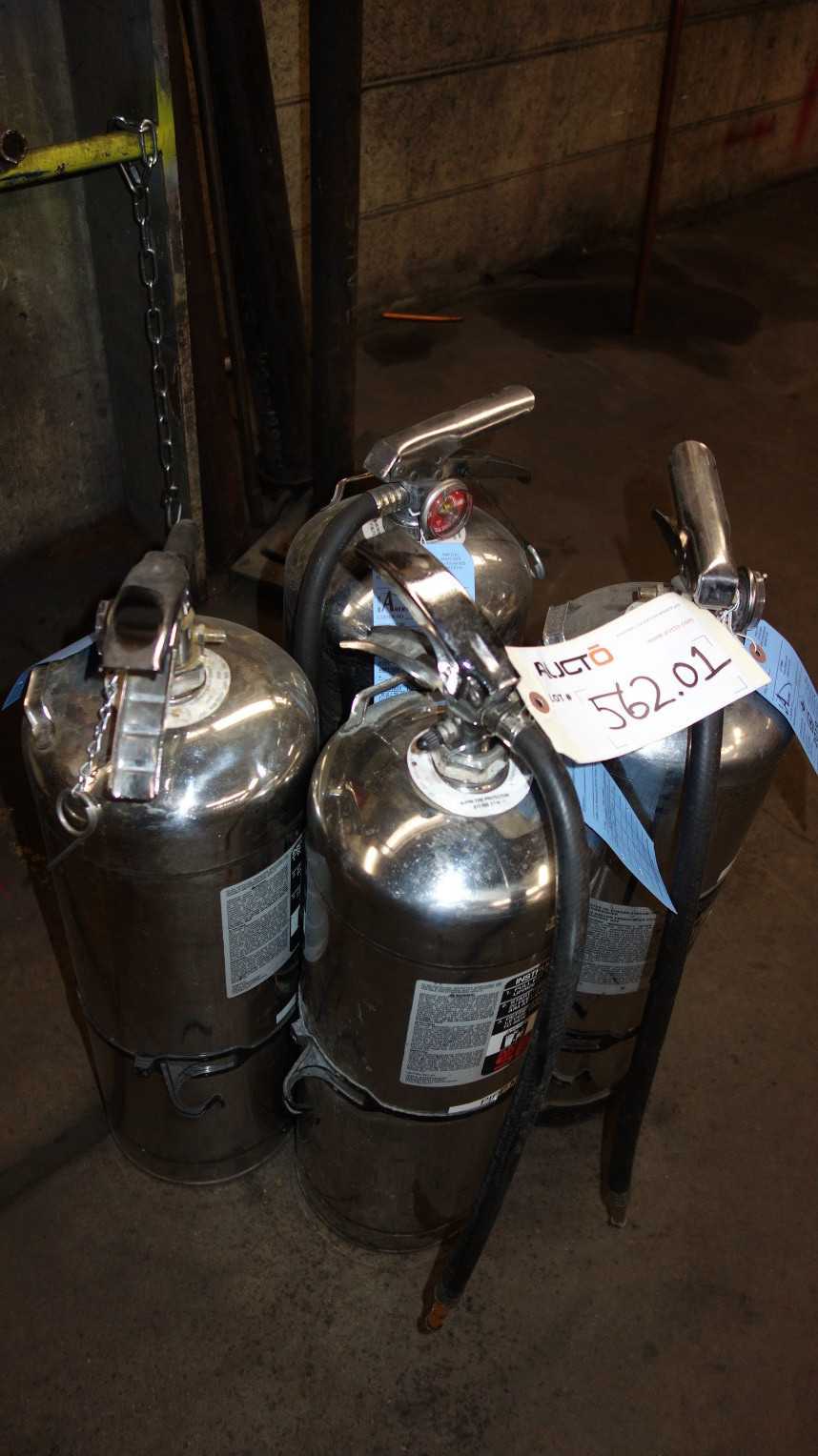 LOT OF 4 ANSUL SENTRY W02-1 HAND FIRE EXTINGUISHERS - SAFETY EQUIPMENT