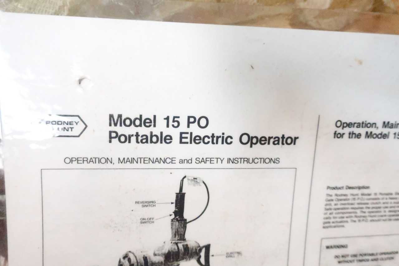 RODNEY HUNT 15PO PORTABLE ELECTRIC 110V-AC OTHER DRILL - ELECTRIC POWER TOOLS
