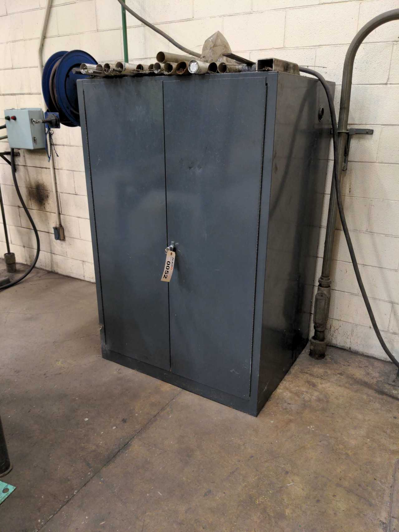 Justrite Fire cabinet with contents - PLANT & FACILITY EQUIPMENT
