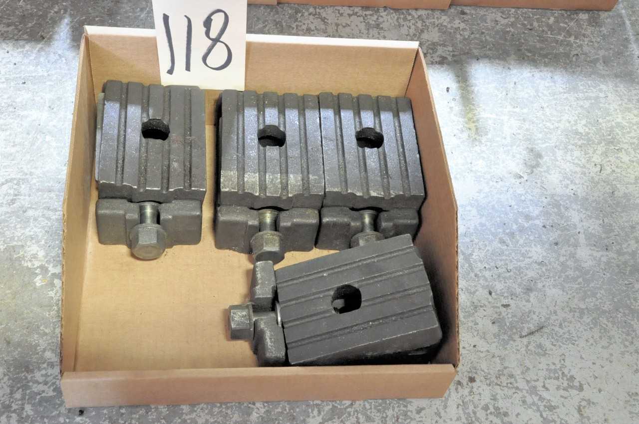 Lot-(4) Adjustable Levelers in (1) Box on Floor Under (1) Table - PLANT & FACILITY