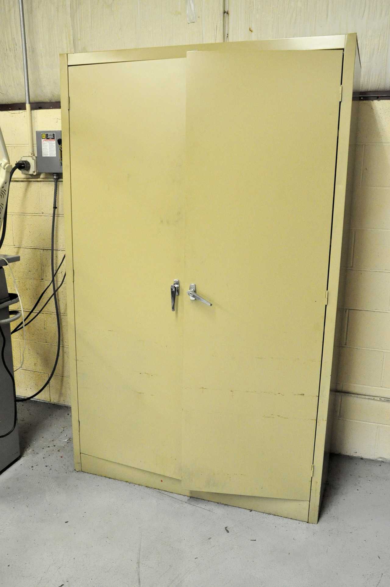 2-Door Supply Cabinet with Misc. Machine Parts - ELECTRIC POWER TOOLS