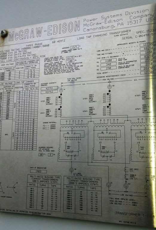 McGraw-Edison Substation Transformer with Load Tap Changing - POWER GENERATORS