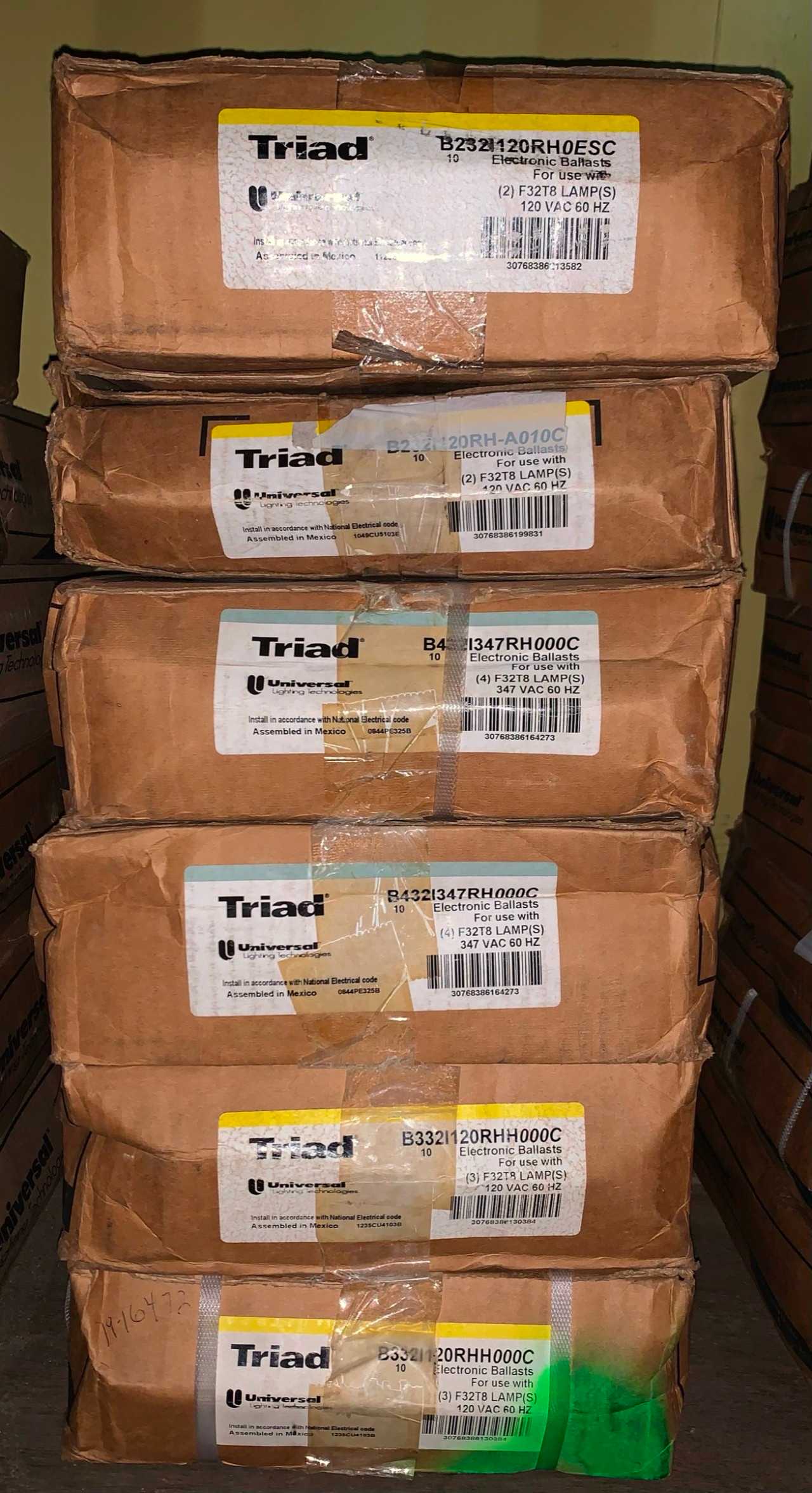 New - Lot of 60 - Universal Triad Assorted Fluorescent Ballast - LIGHTING