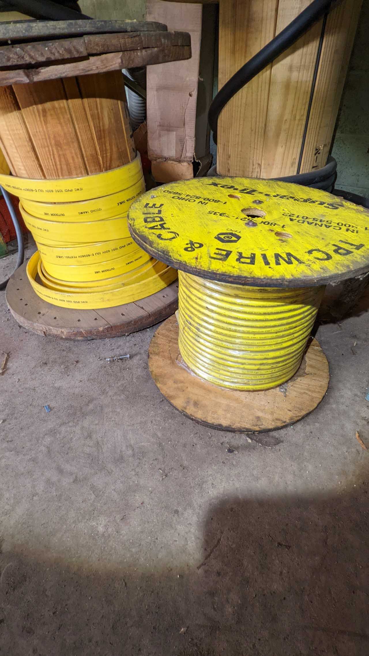 2 sections of wire on rack and floor - PLANT & FACILITY