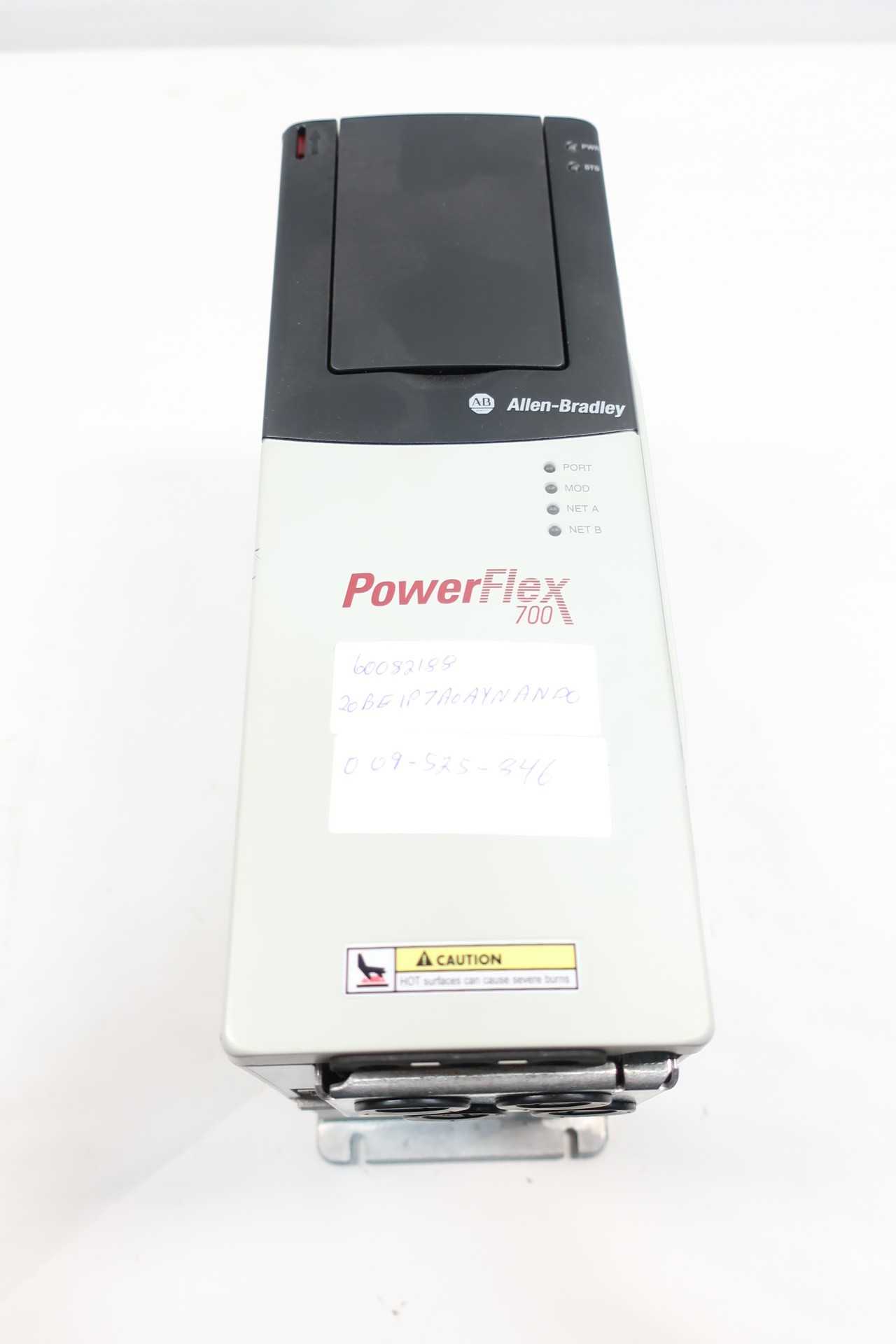 ALLEN BRADLEY 20BE1P7A0AYNAND0 POWERFLEX 700 475-632V-AC 0-400HZ 0-600V-AC 1HP AC VFD DRIVE - MOTOR DRIVES