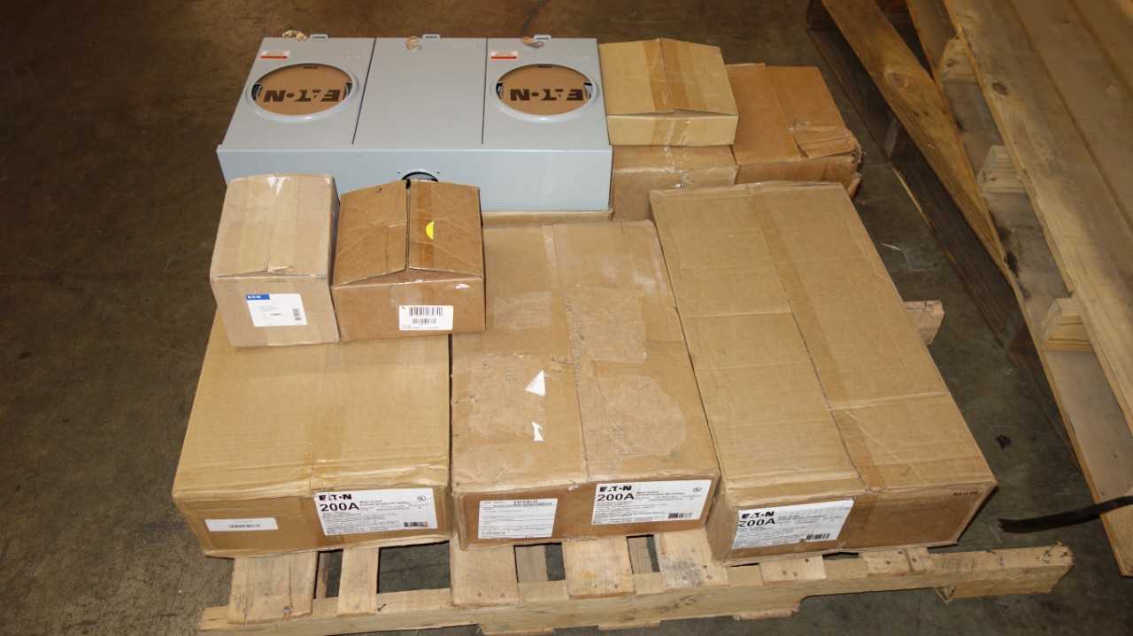 1 PALLET OF ASSORTED EATON 200A, 125A METER SOCKET PANELS - INDUSTRIAL PARTS
