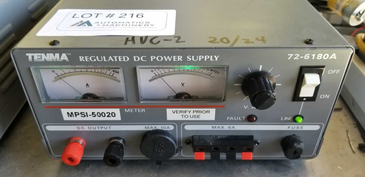 Tenma Regulated DC Power Supply - METAL INSPECTION EQUIPMENT Tenma Regulated DC Power Supply - METAL INSPECTION EQUIPMENT