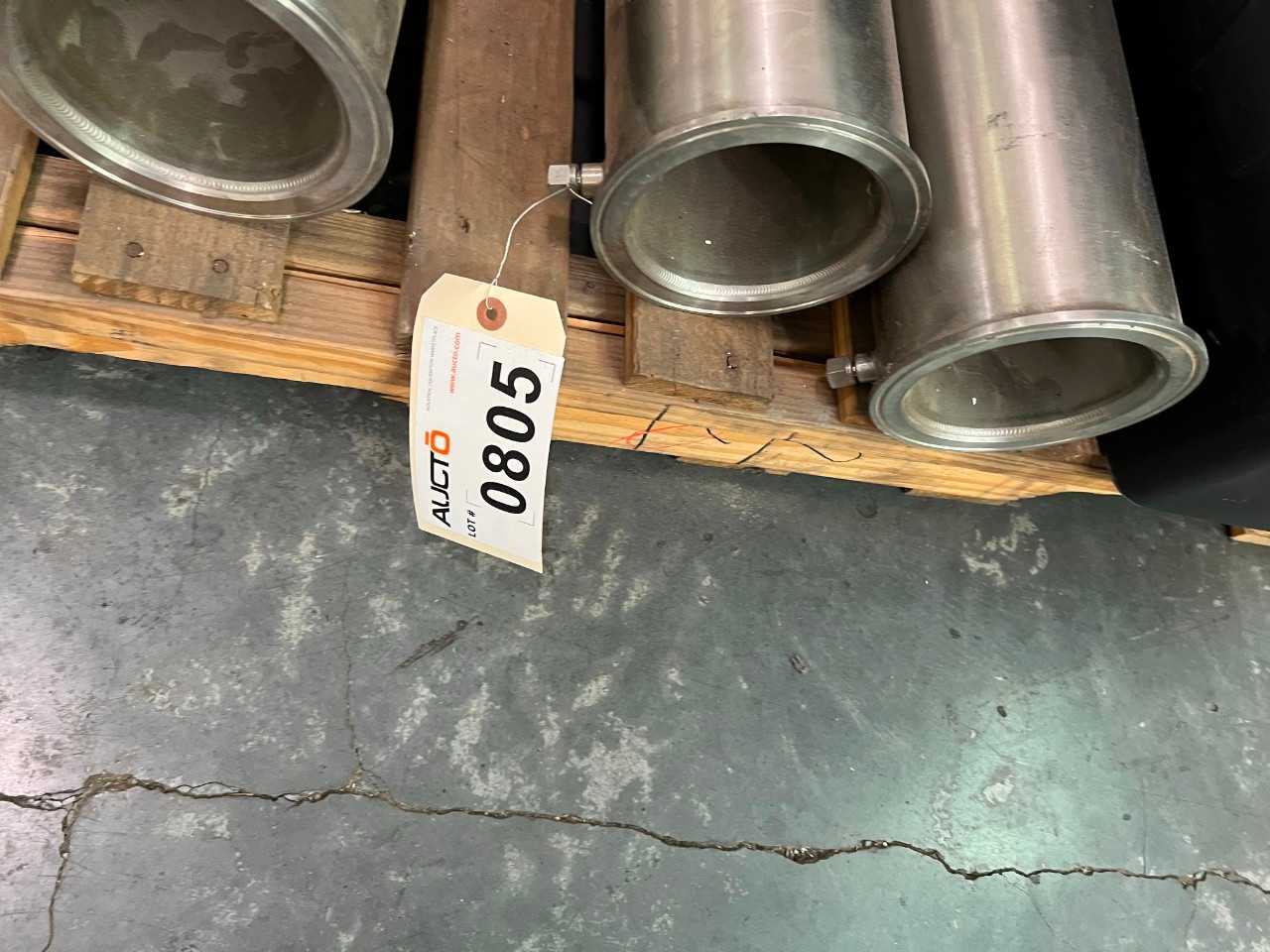 4X STAINLESS STEEL COLUMNS 6" X 3' - FOOD & BEVERAGE