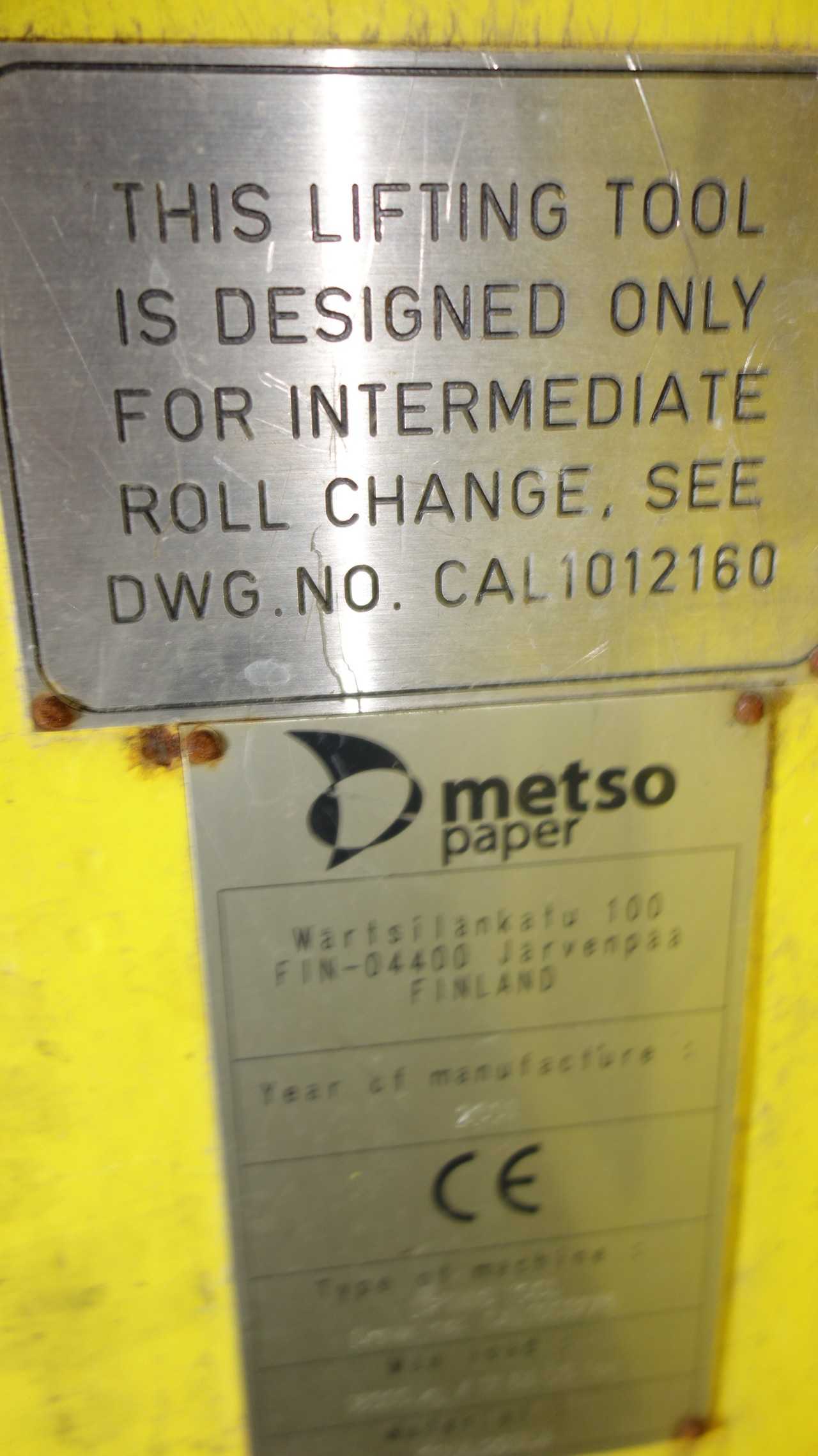 17.64 TON LIFT - METSO PAPER MACHINE LIFTING TOOL - PULP & PAPER