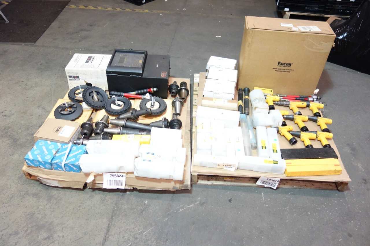 2 PALLETS OF ASSORTED TOOLS AND MISCELLANEOUS SUPPLIES - HAND TOOLS