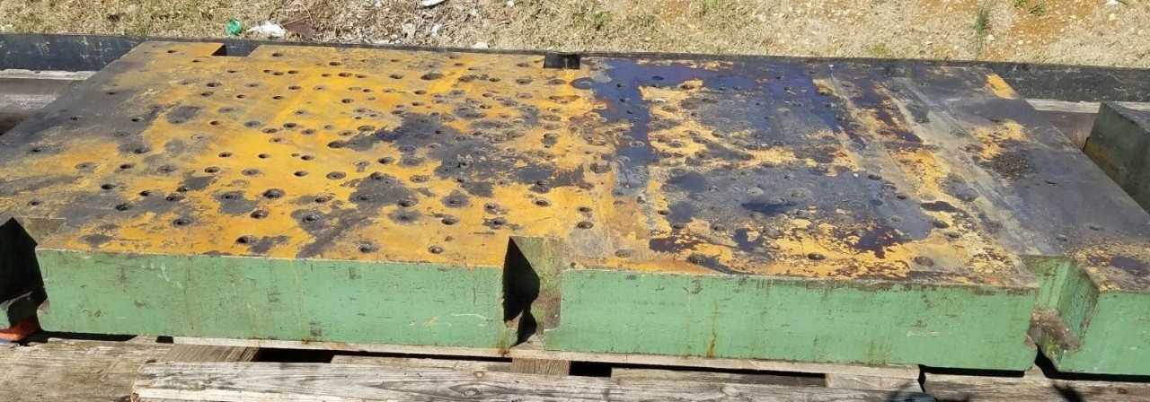 6 Thick Steel Plate Drilled and Tapped Welding Table - PLANT & FACILITY 6 Thick Steel Plate Drilled and Tapped Welding Table - PLANT & FACILITY