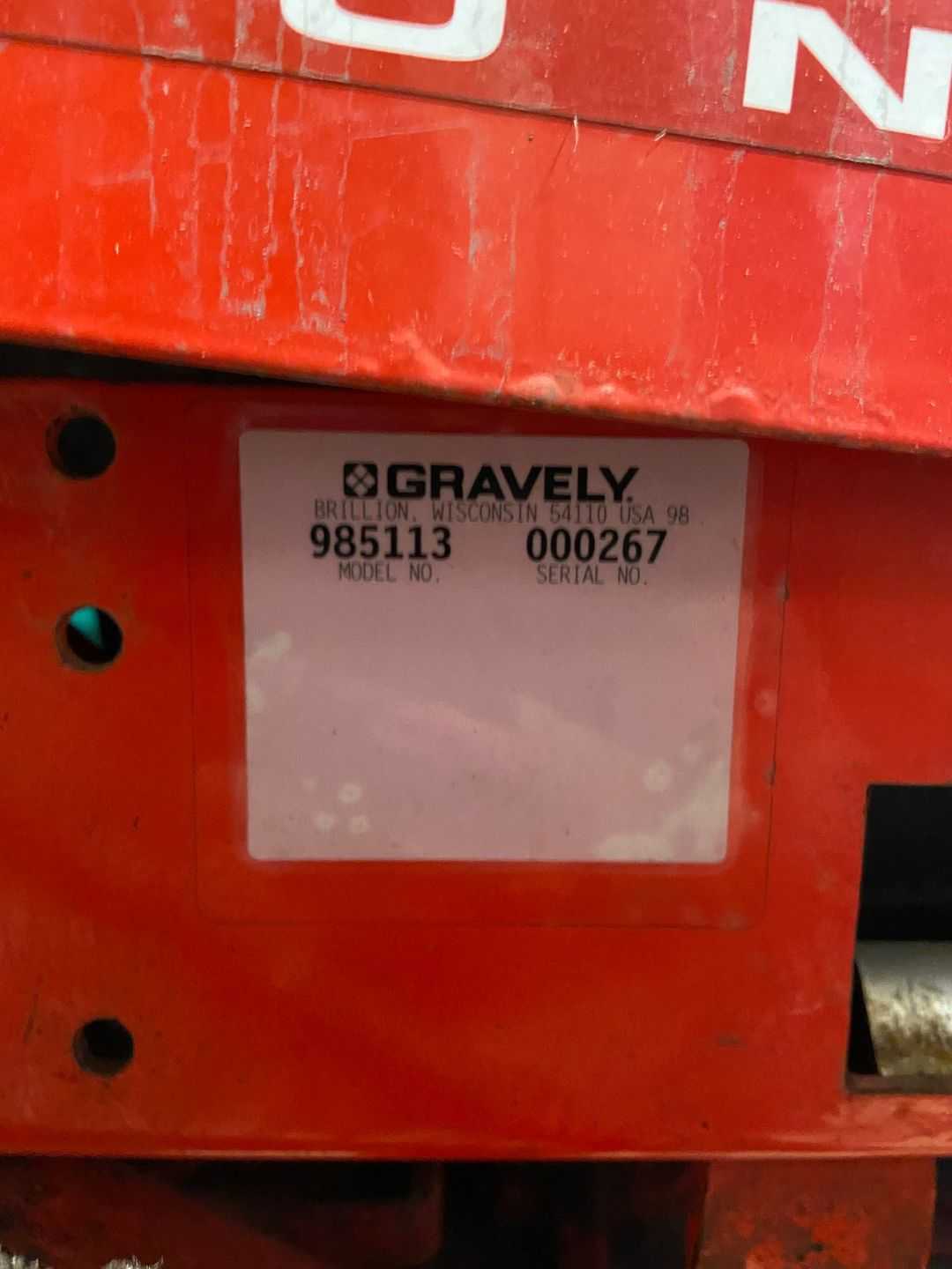 2019 GRAVELY 4300 2-WHEEL TRACTOR WITH SNOW BRUSH ATTACHMENT - CONSTRUCTION EQUIPMENT