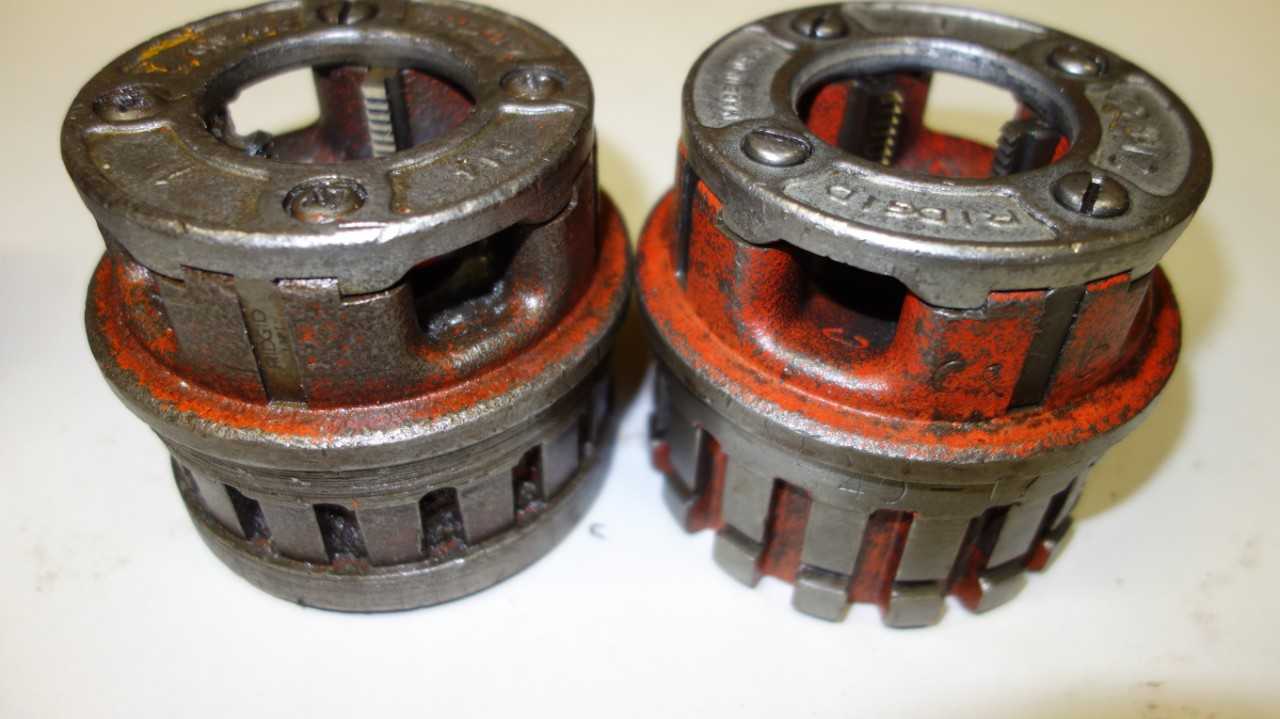 LOT OF 2 RIDGID 1 IN DIE HEADS - ELECTRIC POWER TOOLS