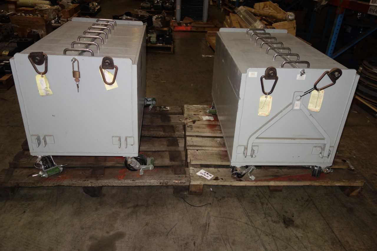 LOT OF 2 SHIELDED, LOCKING TOOL STORAGE CHESTS - TOOL STORAGE