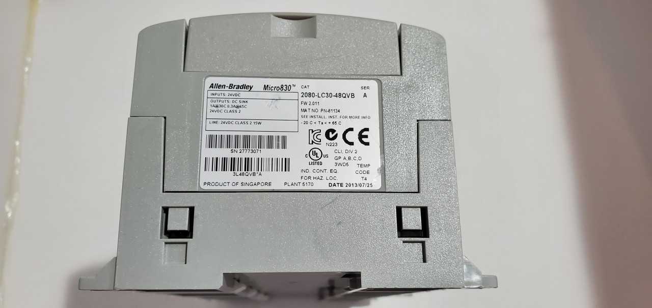 Allen Bradley Micro 830  2080-LC30-48QVB PLC - AUTOMATION & CONTROLS