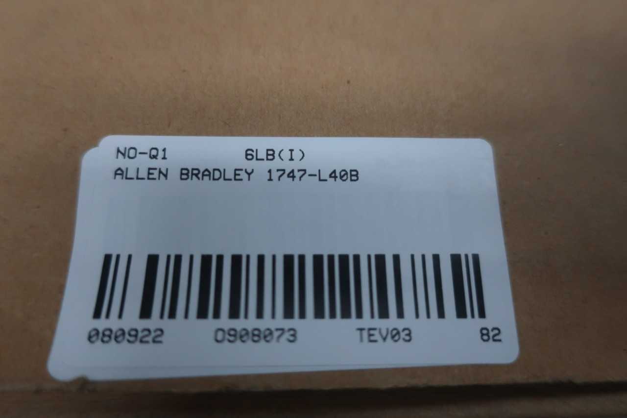 ALLEN BRADLEY 1747-L40B SLC 500 I/O SER B PROCESSOR MODULE - AUTOMATION & CONTROLS