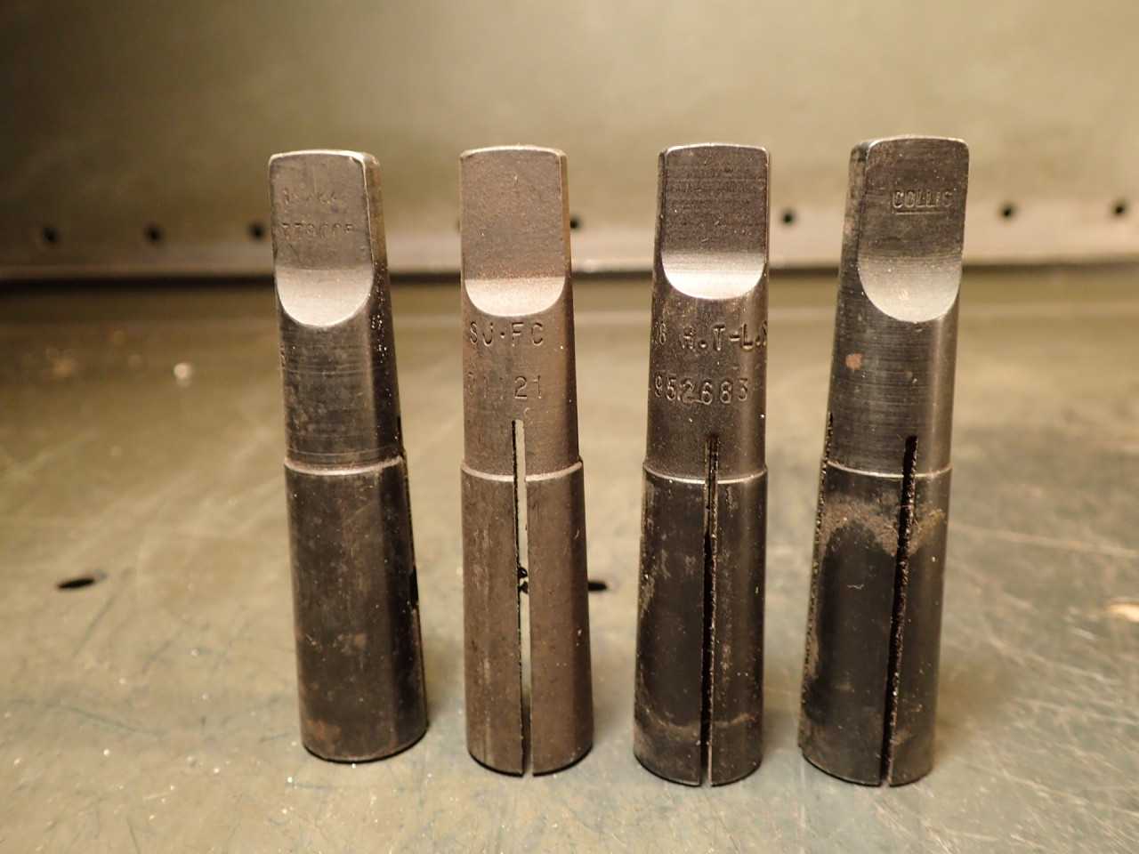 4 Pc Lot Collis Morse Taper #2 Collets 19/64", 3/8", 5/16" Tap, 3/8" Tap MT2 2MT - HOLEMAKING TOOLS
