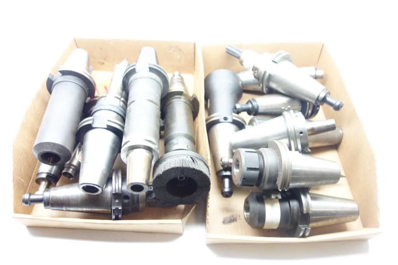 LOT OF ASSORTED CAT50 TOOL HOLDERS- PARLEC - ELECTRIC POWER TOOLS
