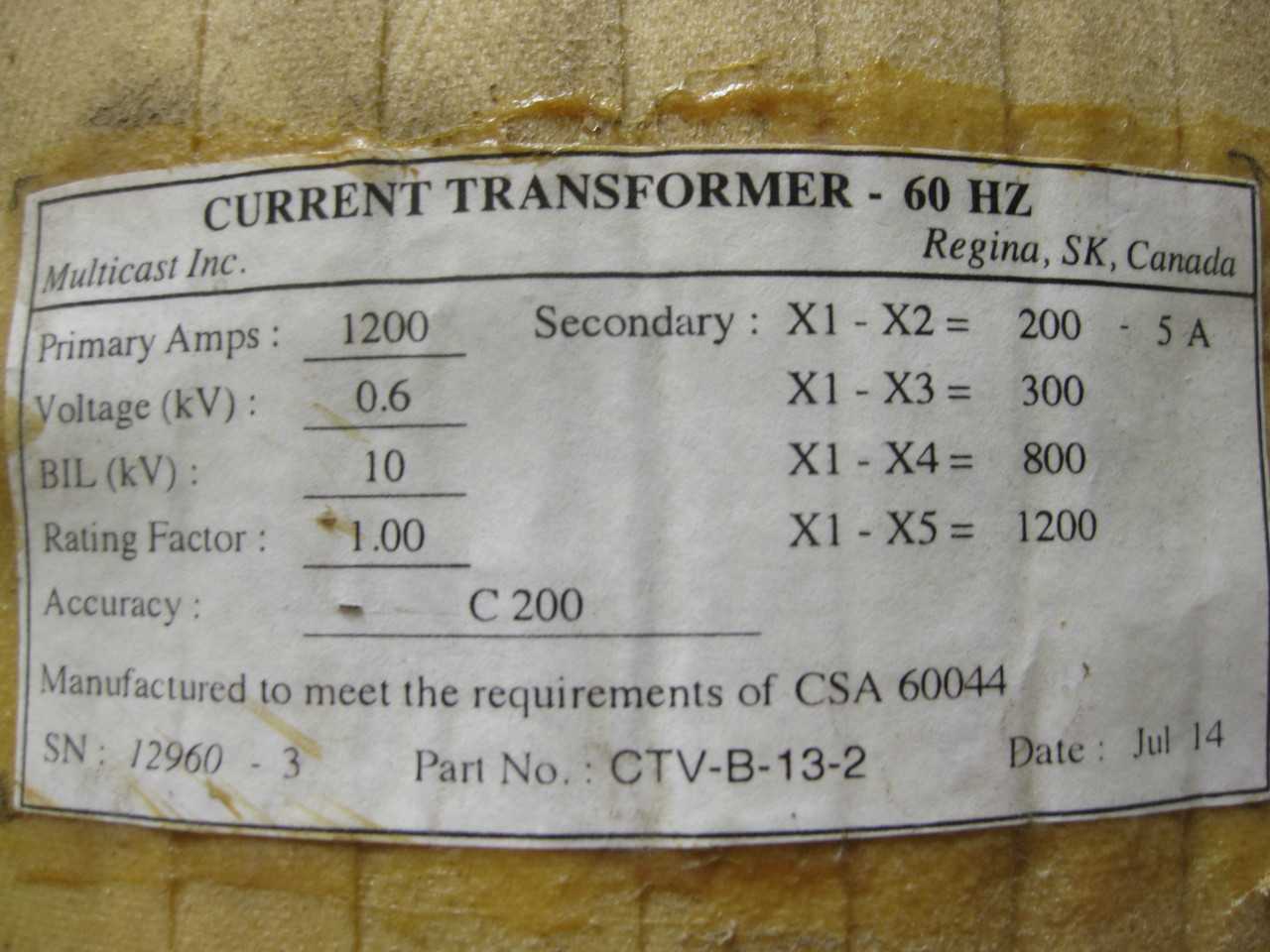 TRANSFORMERS ( QTY. 5 ) - ELECTRICAL COMPONENTS
