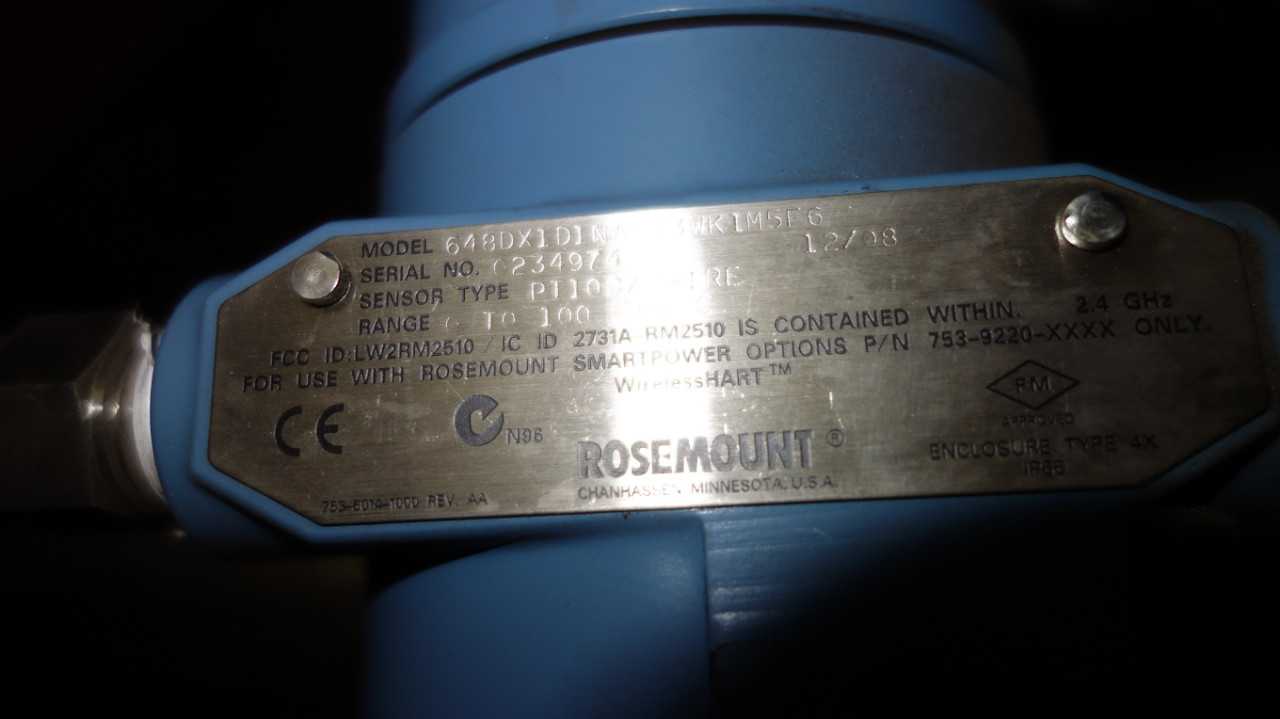 LOT OF 10 ROSEMOUNT TRANSMITTERS - MIXED 3051/648 - INSTRUMENTATION