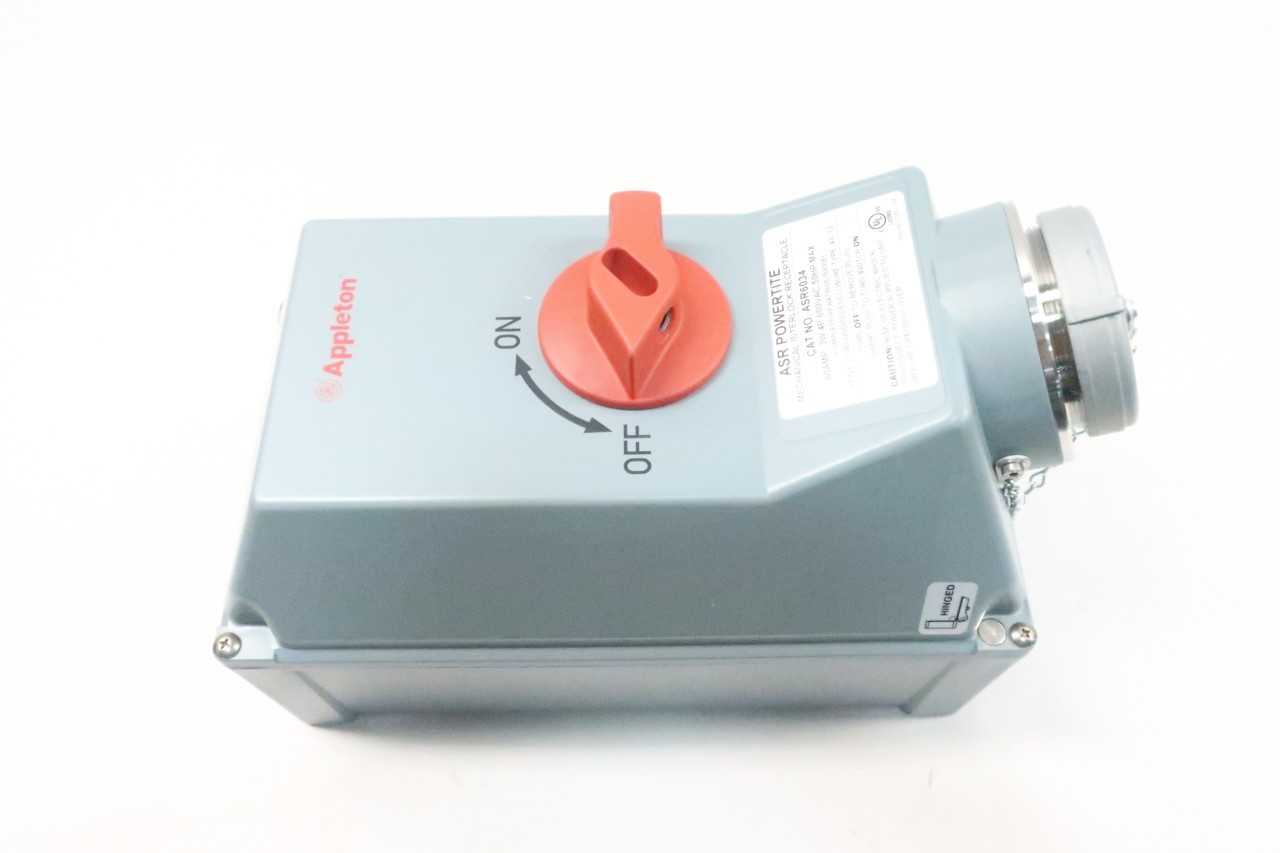 APPLETON ASR6034 POWERTITE MECHANICAL INTERLOCK RECEPTACLE 4P 3W 60A AMP 600V-AC - CIRCUIT BREAKERS