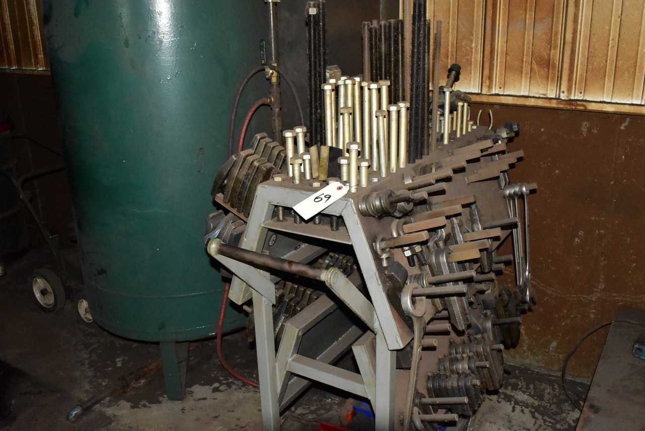 Rack of Misc. Die Tie Downs - ELECTRIC POWER TOOLS Rack of Misc. Die Tie Downs - ELECTRIC POWER TOOLS