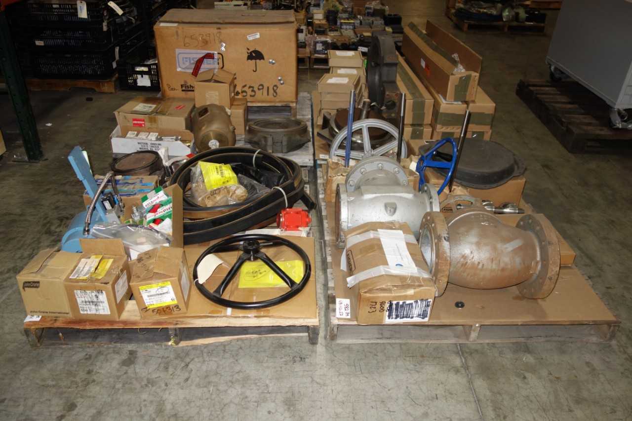 4 PALLETS OF ASSORTED VALVES AND REPLACEMENT PARTS - VALVES