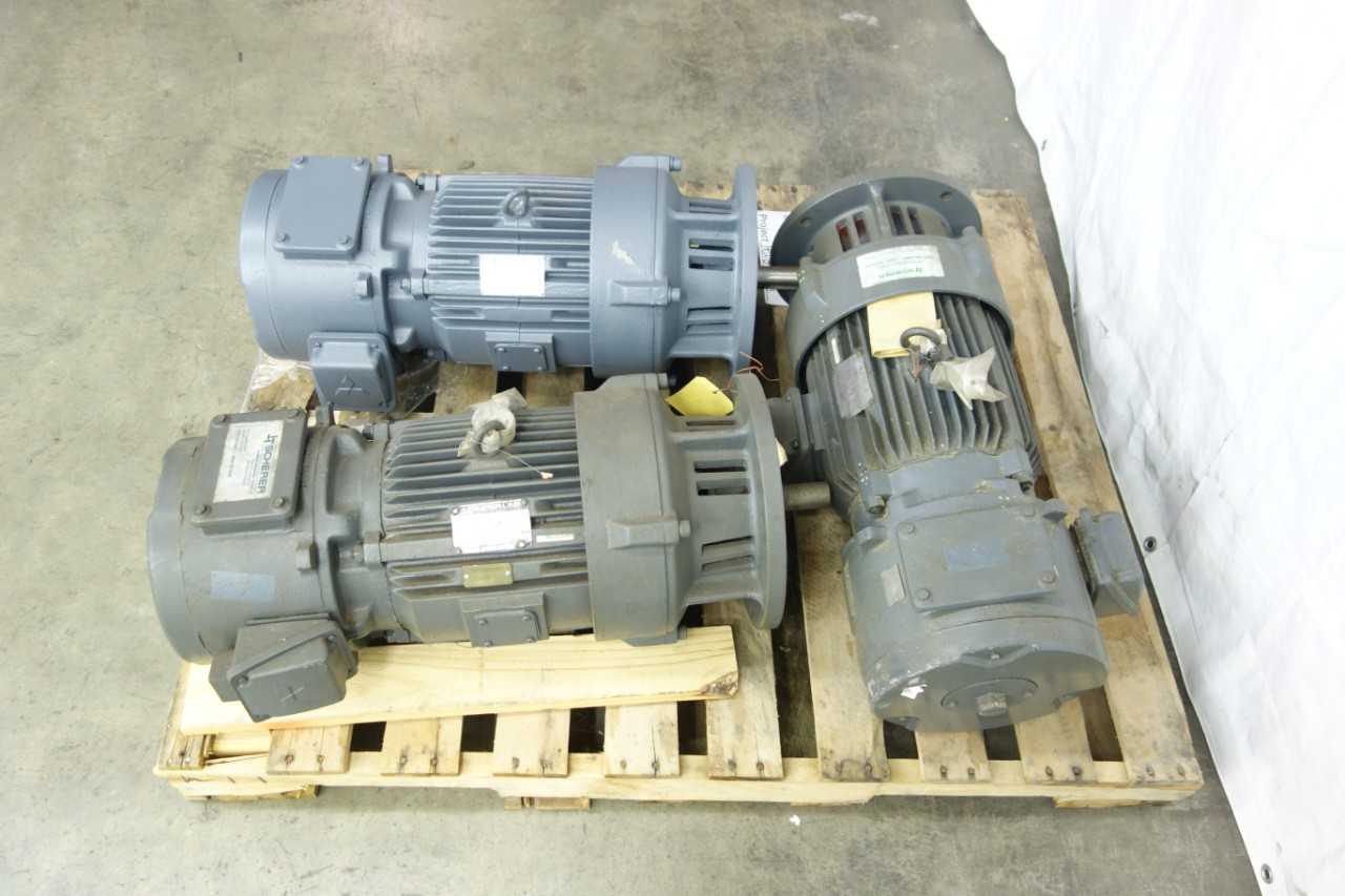 LOT OF 3 MITSUBISHI SUPER LINE MOTORS, MIDWEST MAGNETIC BRAKE - PRESS BRAKES