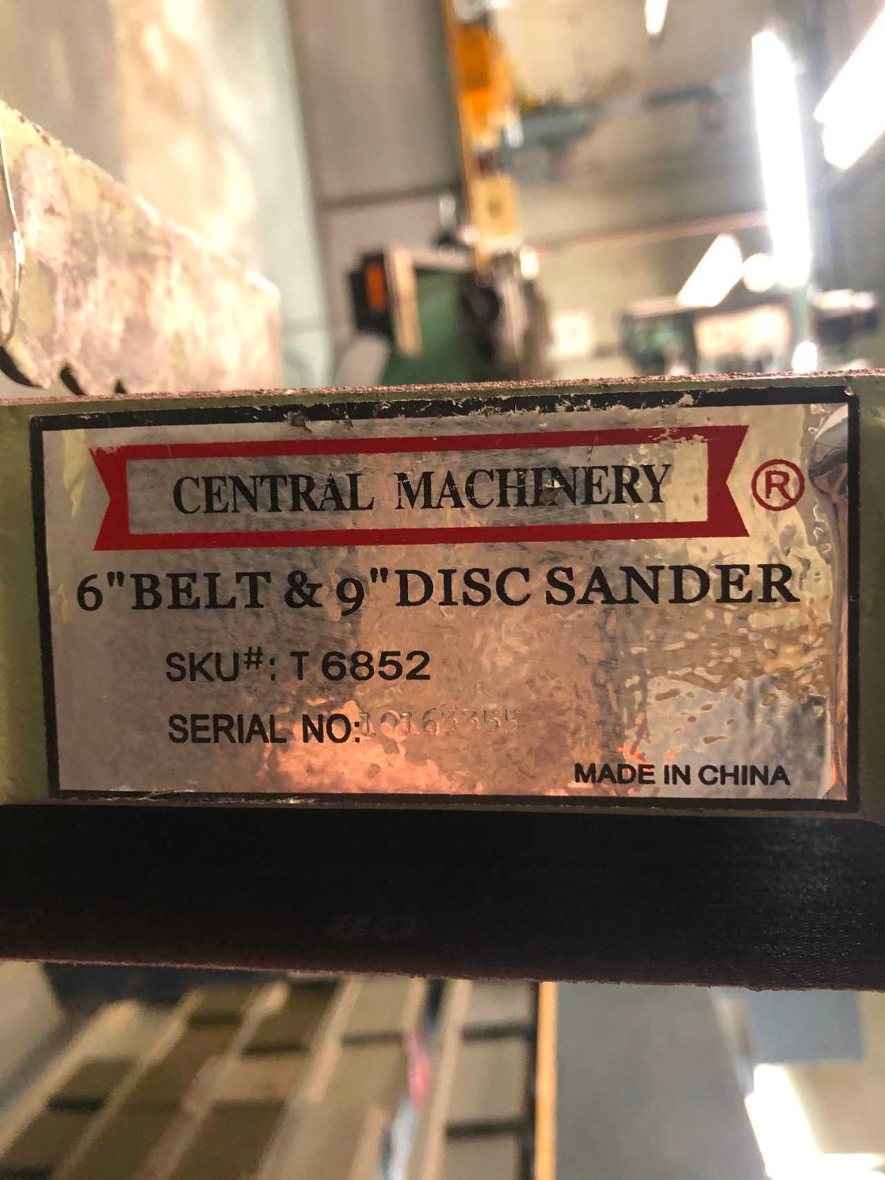 Centeral Machinery Belt & Disc Sander - GRINDING MACHINES