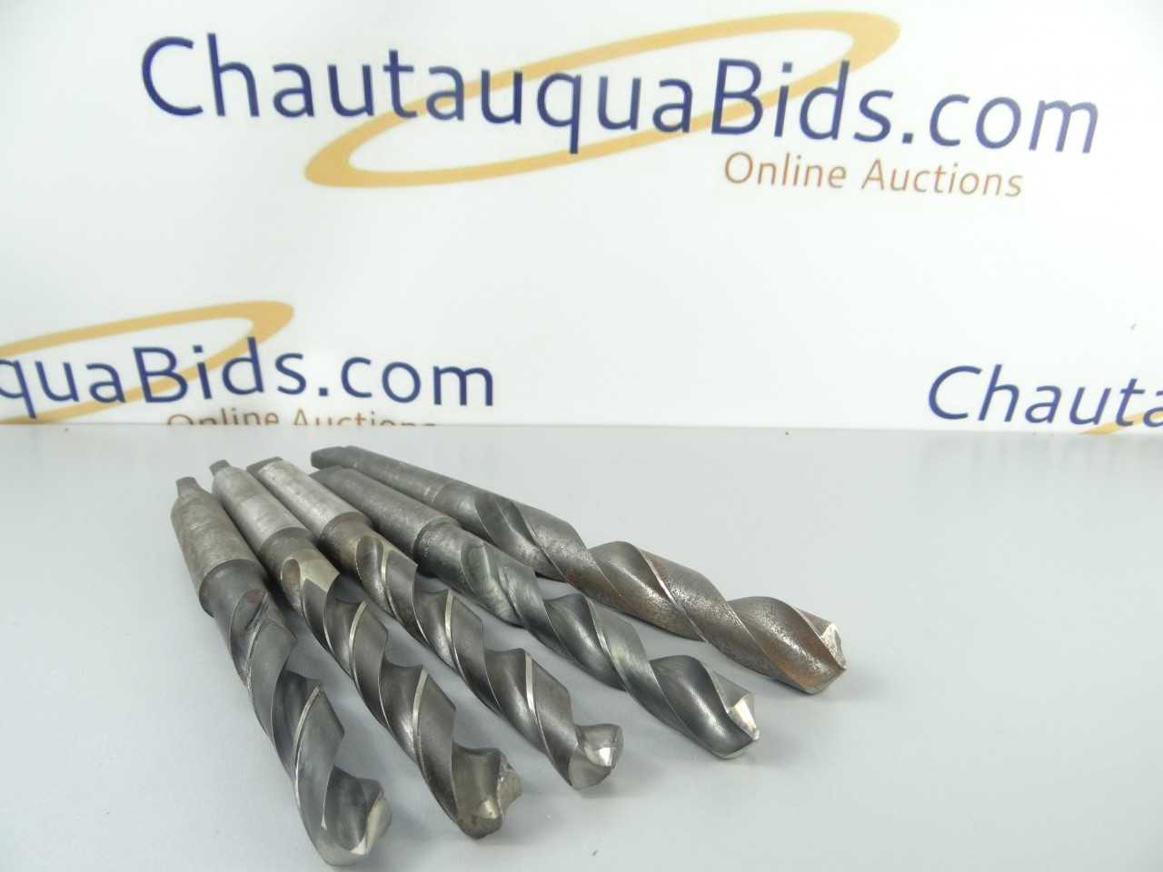 Lot of 5 HSS 3MT Taper Shank Drills - MACHINING EQUIPMENT PARTS