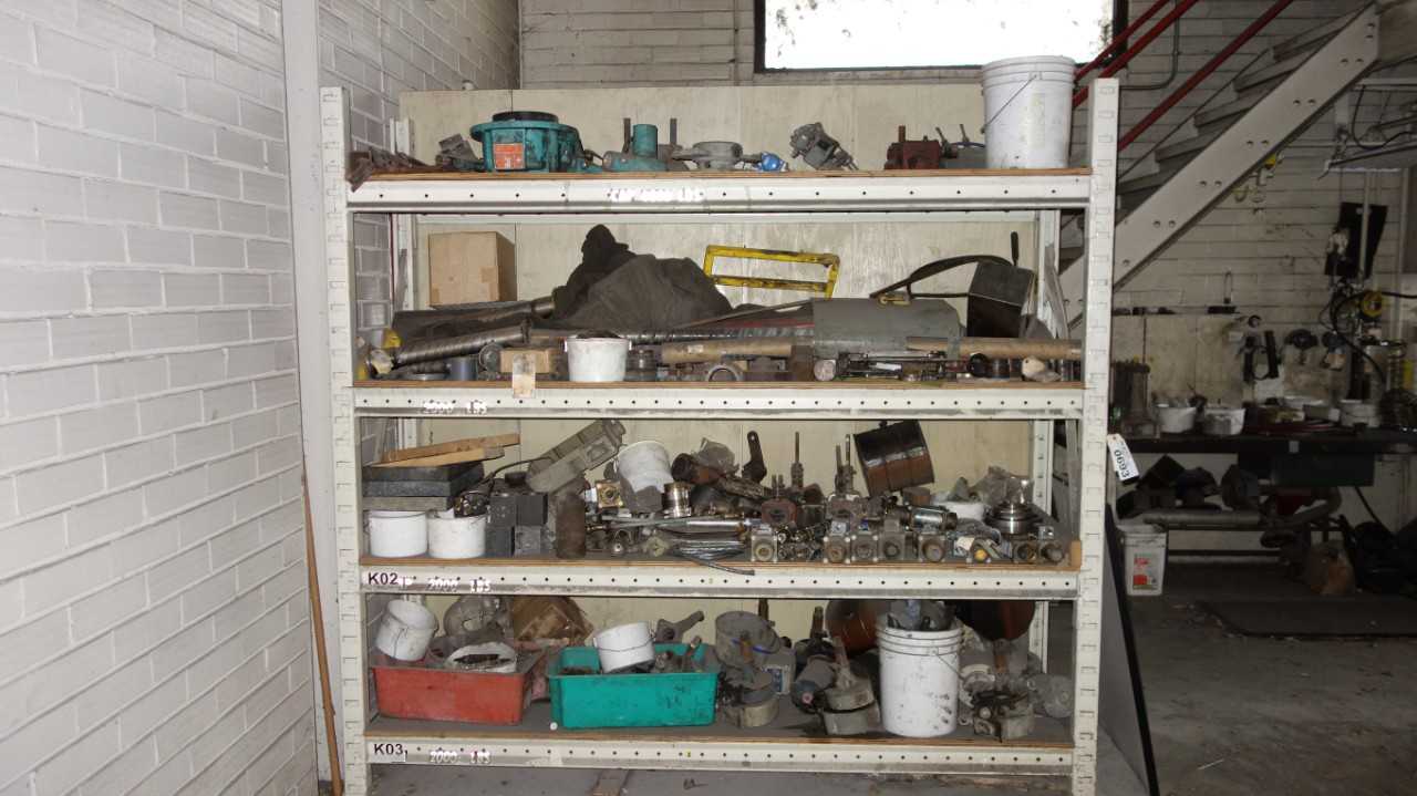 CONTENTS OF SHELF COLUMN, ASSORTED TOOLING - INDUSTRIAL PARTS