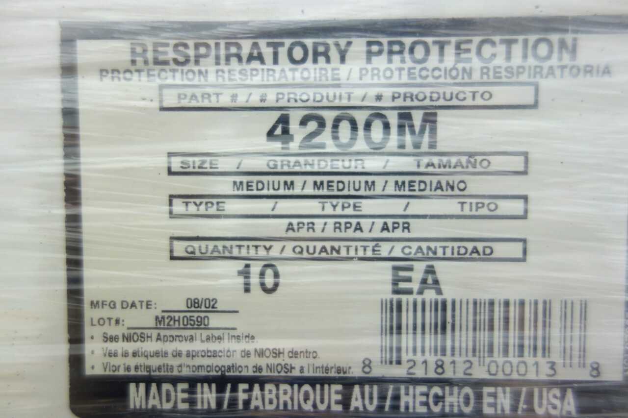 2 PALLETS OF NORTH 4200M RESPIRATORY PROTECTION - SAFETY EQUIPMENT