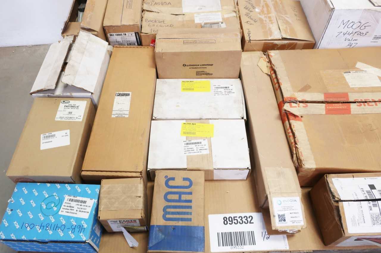 2 PALLETS OF ASSORTED ELECTRICAL, PUMP PARTS, VALVES - ELECTRICAL COMPONENTS
