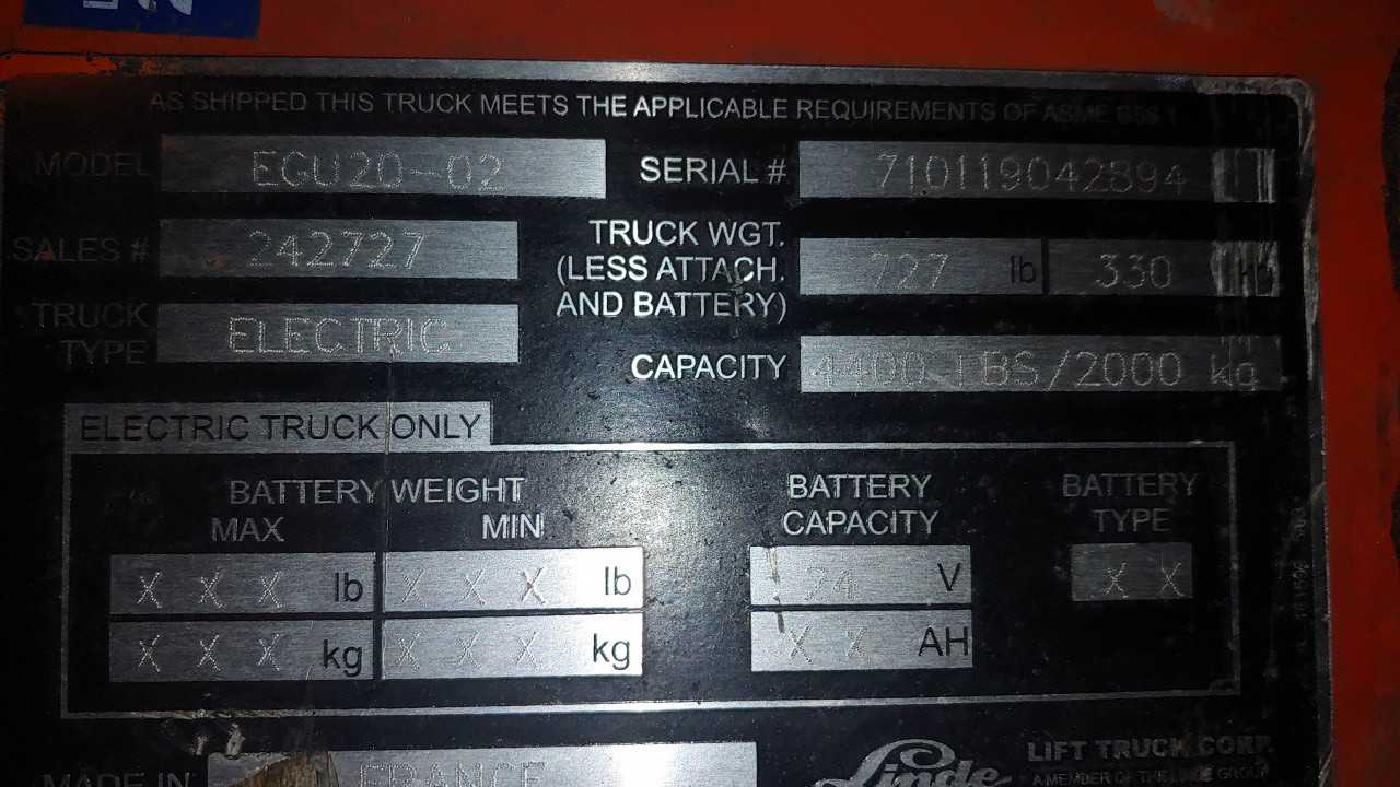Linde EGU20-02 Electric Lift - ELECTRIC PALLET JACKS