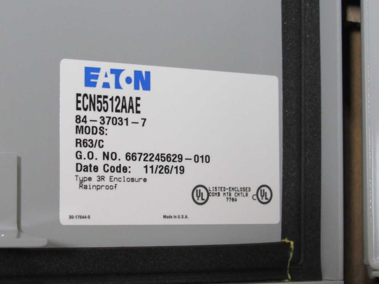 Eaton Enclosure - AUTOMATION & CONTROLS