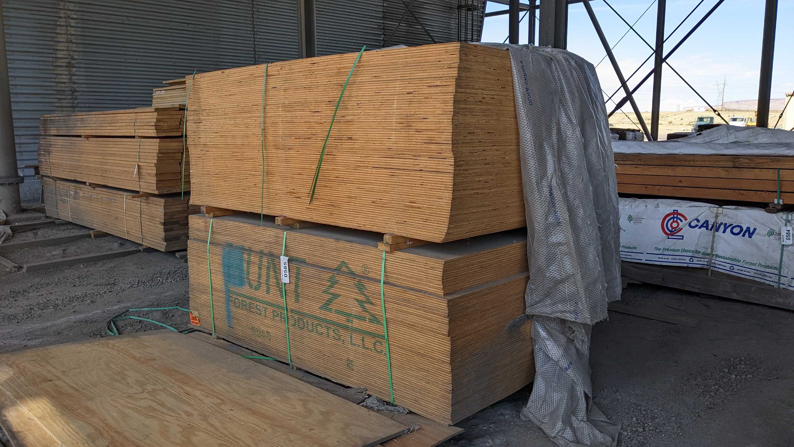LOT OF PLYWOOD - TRAILER MOUNTED EQUIPMENT