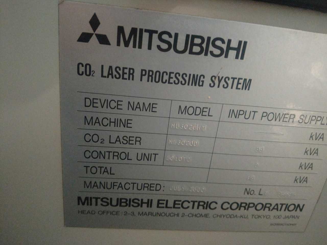 MITSUBISHI 5-AXIS, 3000 WATT LASER MODEL ML3020 HT - MISCELLANEOUS