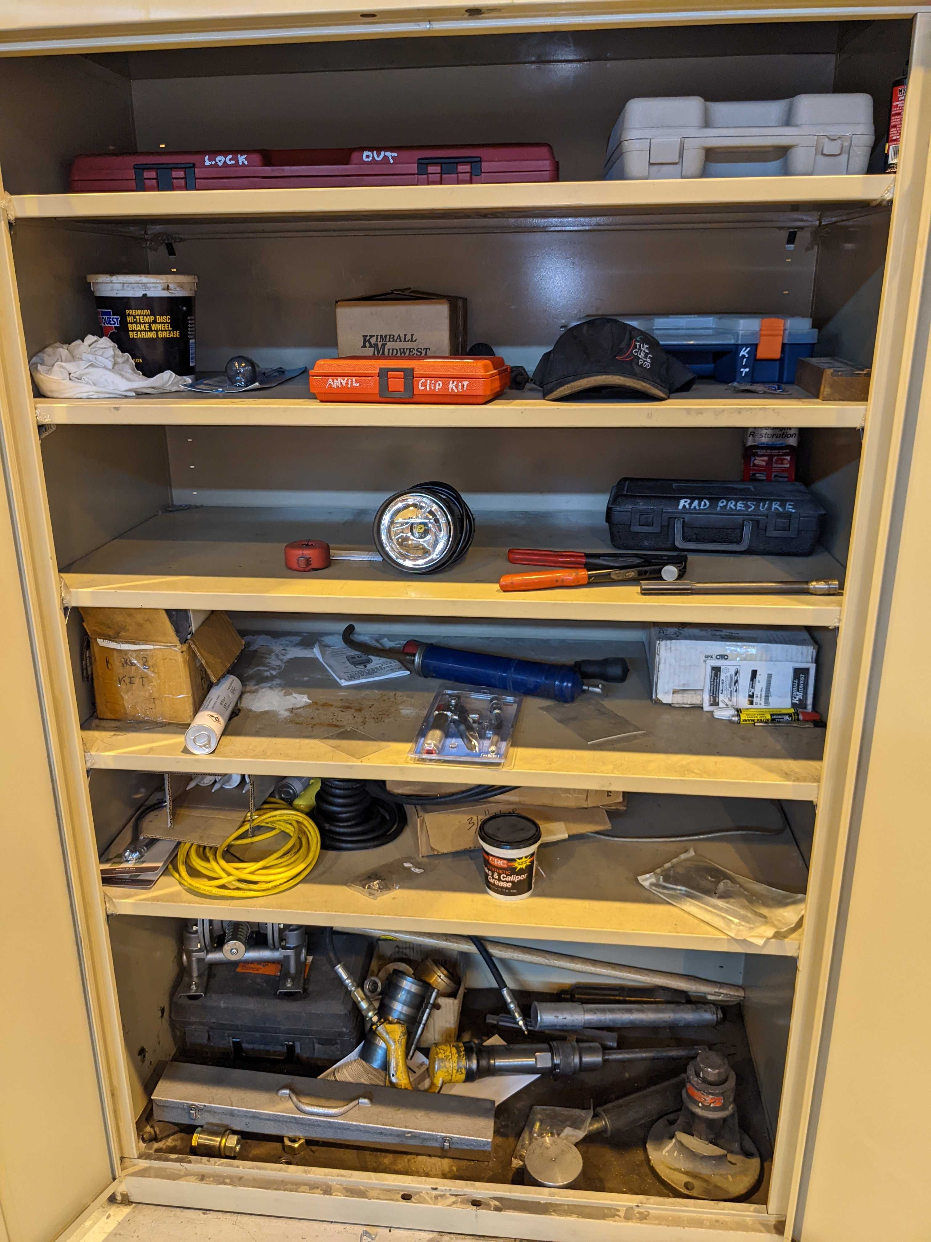CABINET AND CONTENTS - INDUSTRIAL PARTS