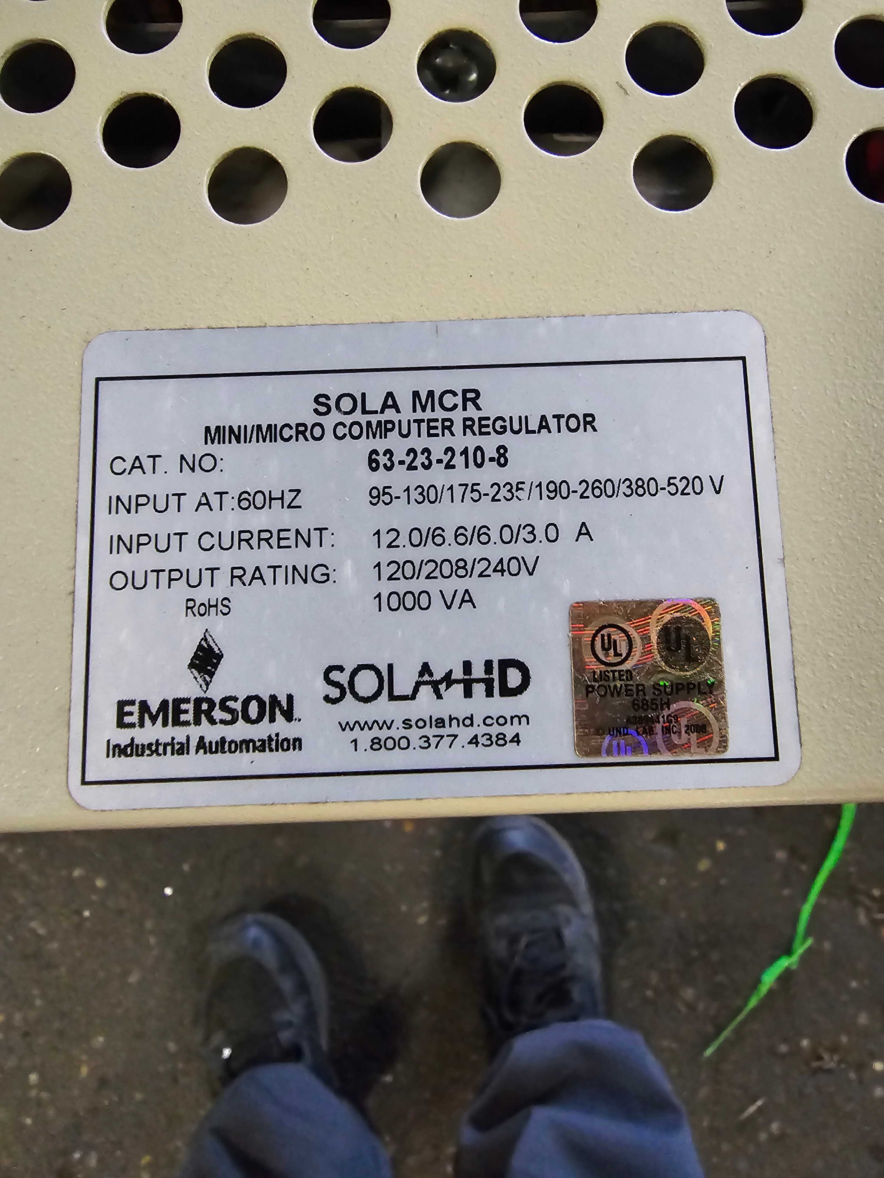 LOT OF SOLA MCR 63-23-210-8 MICRO COMPUTER REGULATORS - QTY 2 - ELECTRICAL COMPONENTS