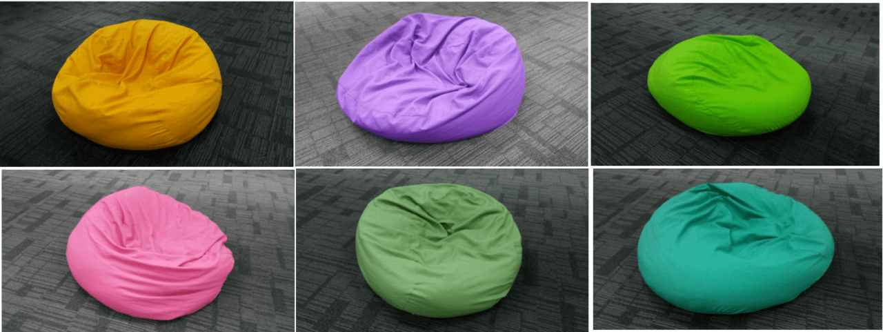 Lot of (8) Bean Bag Chairs (Assorted Colors) - ELECTRIC POWER TOOLS Lot of (8) Bean Bag Chairs (Assorted Colors) - ELECTRIC POWER TOOLS